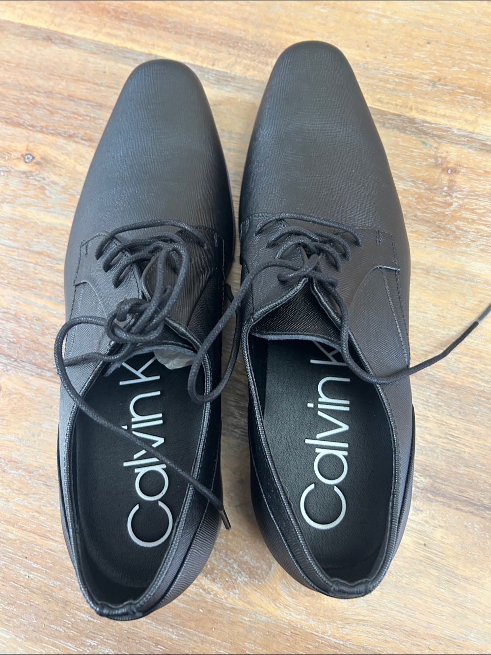Calvin Klein Men's Black Lace-Up Oxford Dress Shoes - Picture 3 of 6